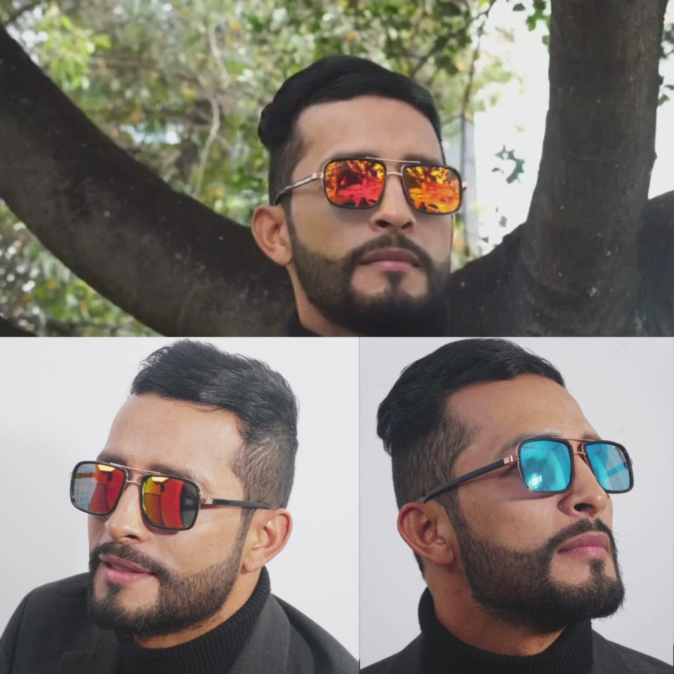 COMBO GAFAS TONY STARK ⚭ ¡Lleva la Roja y la Azul!